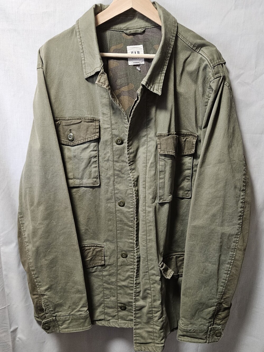 GAP Olive Green Military Field Jacket sz XL
